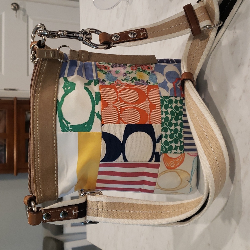 Coach Vintage Colorful Patchwork Shoes And Crossbody Bag 8.5 Shoes Small Bag - Picture 7 of 16